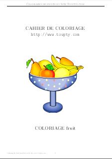 coloriage fruit