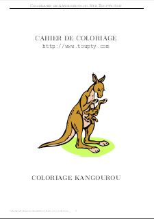 kangourou livre de coloriage 2