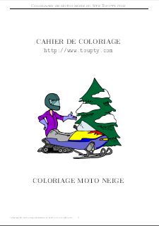 Coloriage De Moto Neige
