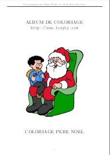 coloriage de peres de noel au format pdf