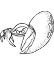crabe enorme pince cartoon