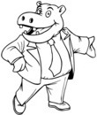 hippopotame dessin gratuit a imprimer