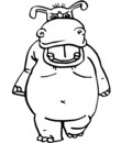 hippopotame dessin pour imprimer et colorier