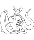 imprimer et colorier dessin kangourou