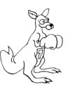 imprimer et colorier crocquis kangourou