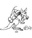 imprimer pour coloriage clip art kangourou