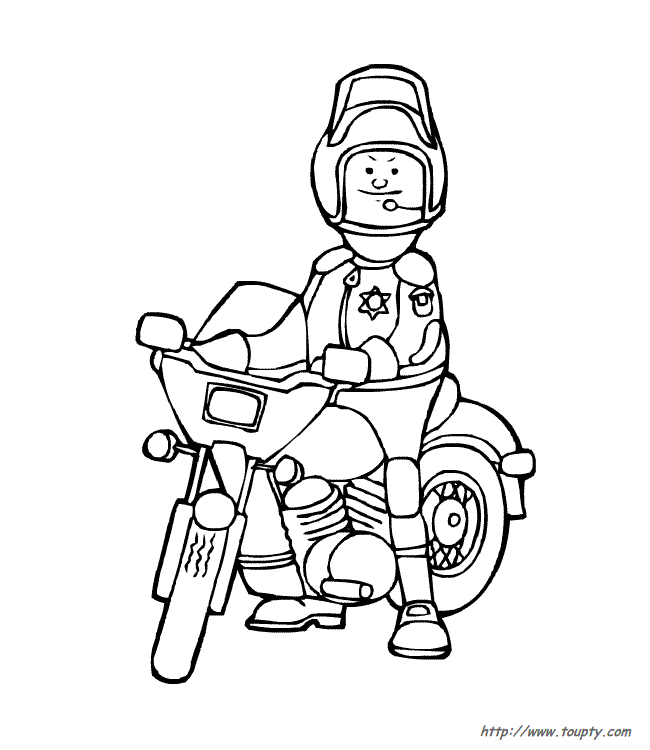 Coloriage Toupty.com - La police