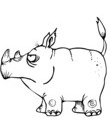rhinoceros image a imprimer et colorier