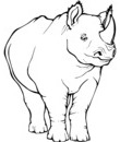 rhinoceros crocquis a imprimer gratuitement