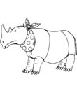 rhinoceros coloriage pour impression et coloriage