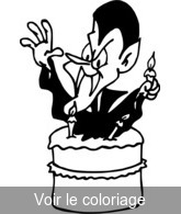 Coloriage L'anniversaire de monsieur le vampire | Toupty.com