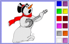 coloriage en ligne le bonhomme de neige