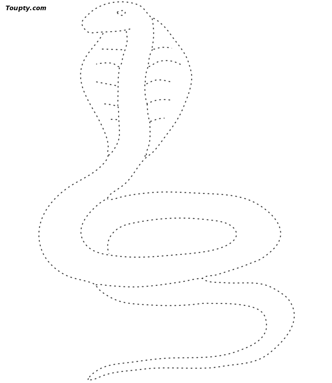 dessin de serpent pointillé