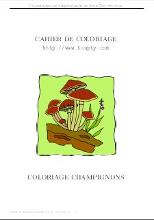 champignon Livre de coloriage 1