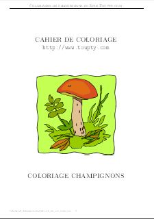 coloriage champignon