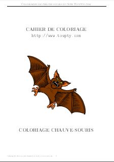 coloriage chauve-souris