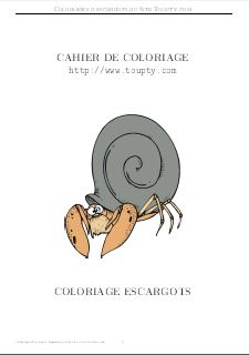 coloriage escargot