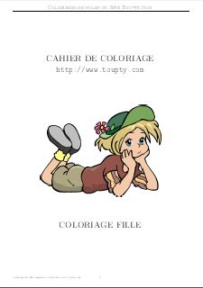 coloriage fille