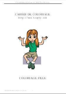 coloriage fille