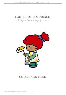 coloriage fille