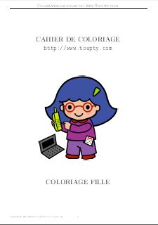 coloriage fille