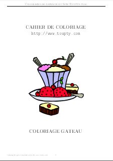 coloriage gateau