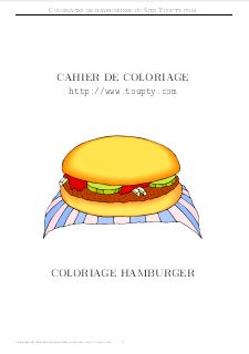 coloriage humburger