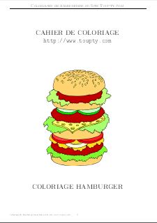 coloriage humburger