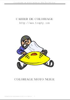 coloriage moto neige