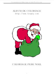 coloriage de peres de noel au format pdf