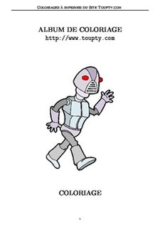 coloriage robot