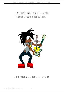 rock star album de coloriage 1