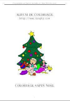 coloriage de sapins de noel au format pdf