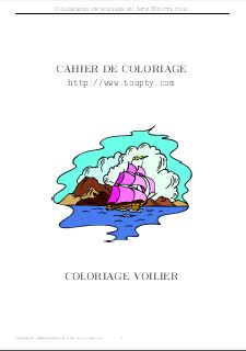 coloriage voilier