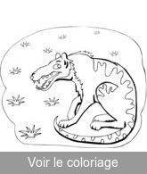 coloriage animal prehistorique rigolo