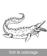 crocodile préhistorique a colorier