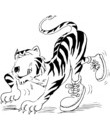 tigre rayure basket
