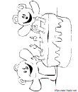 2 petits oursons qui fte leur anniversaire