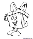 un cadeau rigolo  colorier