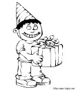 garon avec son cadeau