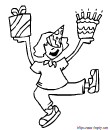 fille qui danse  son anniversaire