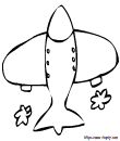 coloriage avion cartoon 5