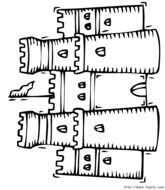coloriage chateau avec 2 tours