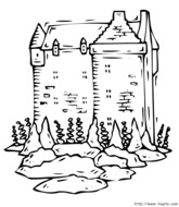 coloriage avec de hauts murs