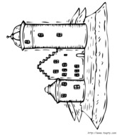 coloriage petit chateau