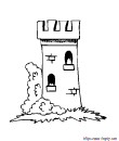 coloriage Tour isole