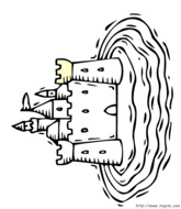 coloriage chateau et douves