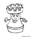 coloriage d'une tour de chateau
