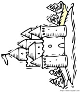 coloriage chateau fort