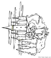 coloriage aux nombreuses tours